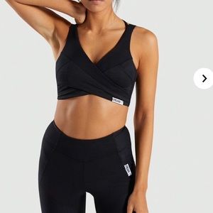 Gymshark True Texture Bralette - Black Size Small